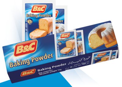 B&C Baking Powder 100 bags box