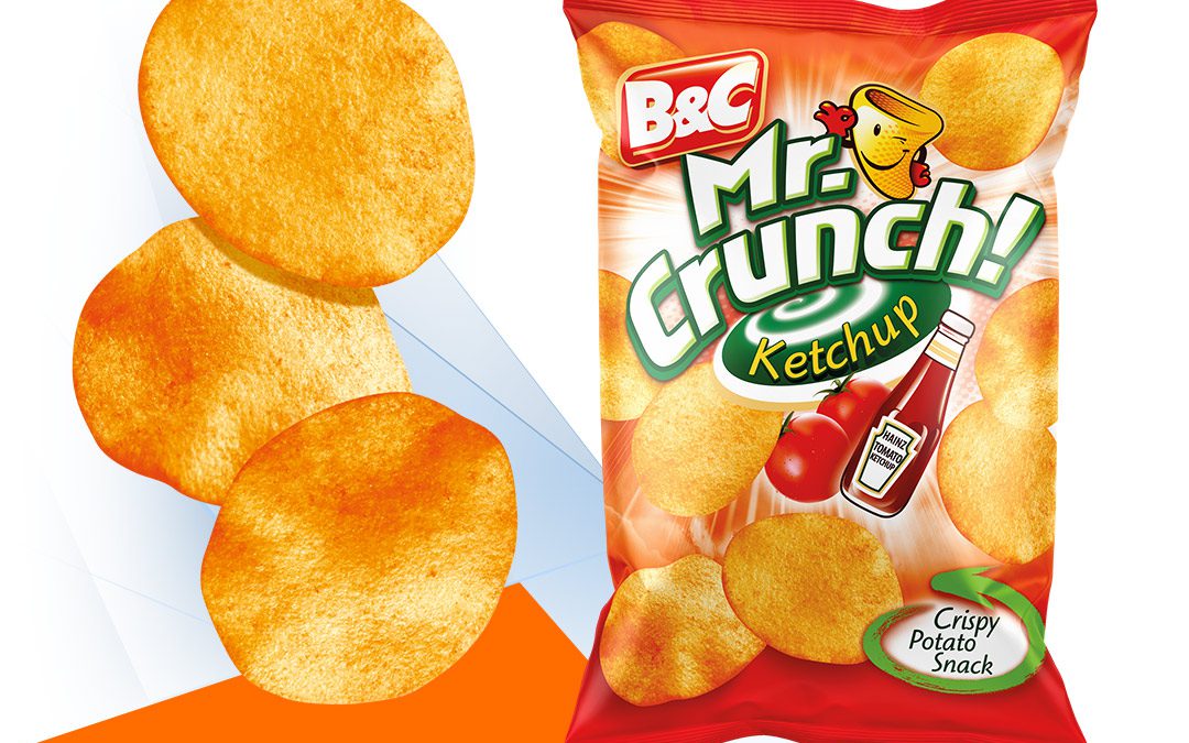 Crispy Potato Snack MR CRUNCH! Rounded / ketchup