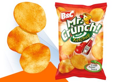 Crispy Potato Snack MR CRUNCH! Rounded / ketchup