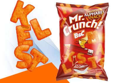 MR CRUNCH! Crunchy Alphabet Snacks / ketchup
