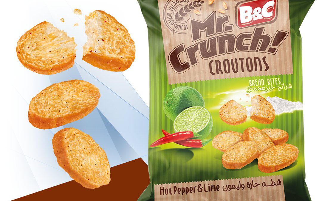 100g MR CRUNCH! Croutons – Bread Bites / hot pepper and lime