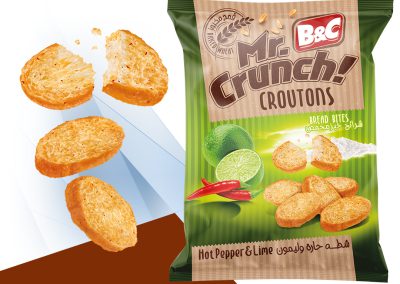 100g MR CRUNCH! Croutons – Bread Bites / hot pepper and lime