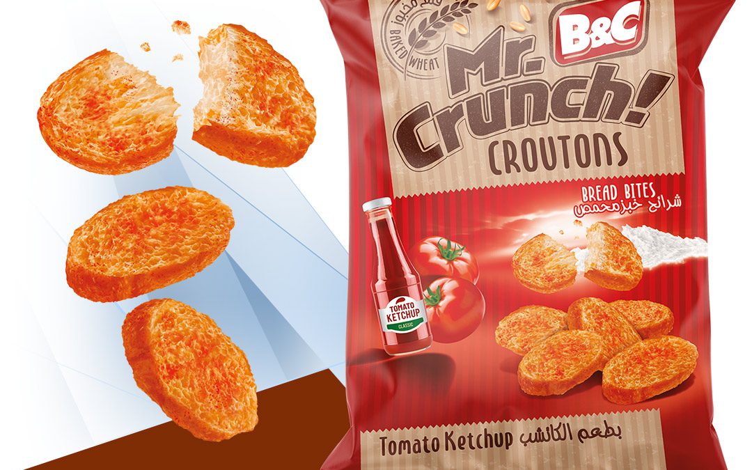 100g MR CRUNCH! Croutons – Bread Bites / ketchup