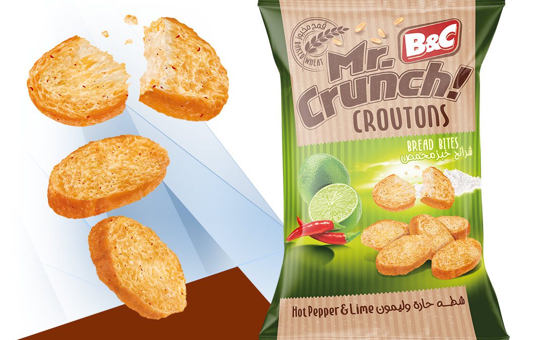 65g MR CRUNCH! Croutons – Bread Bites / hot pepper and lime