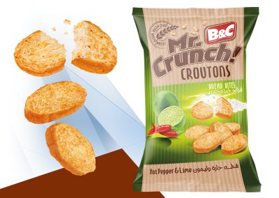 65g MR CRUNCH! Croutons – Bread Bites / hot pepper and lime